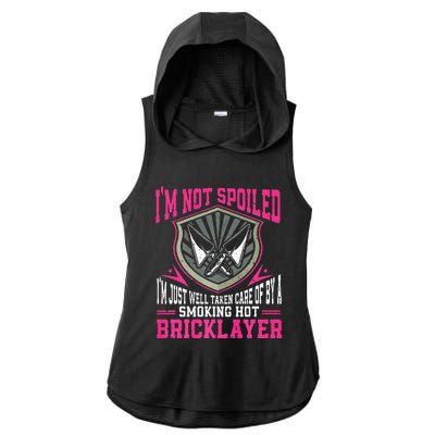 Brick Layer Union Bricklayer Girlfriend Bricklayer Wife Ladies PosiCharge Tri-Blend Wicking Draft Hoodie Tank