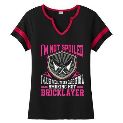 Brick Layer Union Bricklayer Girlfriend Bricklayer Wife Ladies Halftime Notch Neck Tee