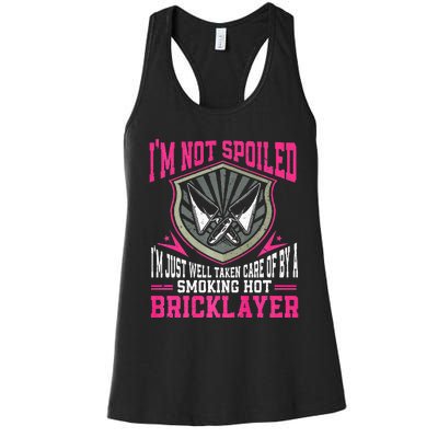 Brick Layer Union Bricklayer Girlfriend Bricklayer Wife Women's Racerback Tank