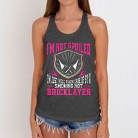 Brick Layer Union Bricklayer Girlfriend Bricklayer Wife Women's Knotted Racerback Tank