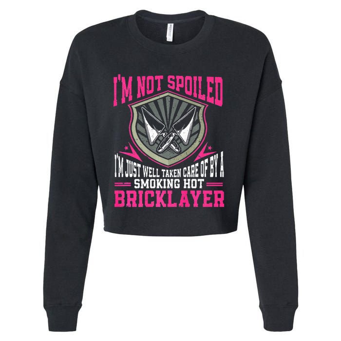 Brick Layer Union Bricklayer Girlfriend Bricklayer Wife Cropped Pullover Crew