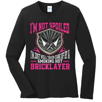 Brick Layer Union Bricklayer Girlfriend Bricklayer Wife Ladies Long Sleeve Shirt