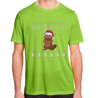 Beaver Loverssanta Ugly Xmas Sweater Adult ChromaSoft Performance T-Shirt