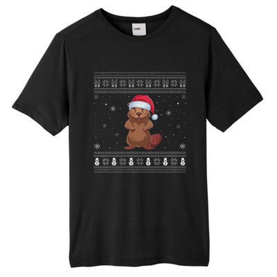 Beaver Loverssanta Ugly Xmas Sweater Tall Fusion ChromaSoft Performance T-Shirt