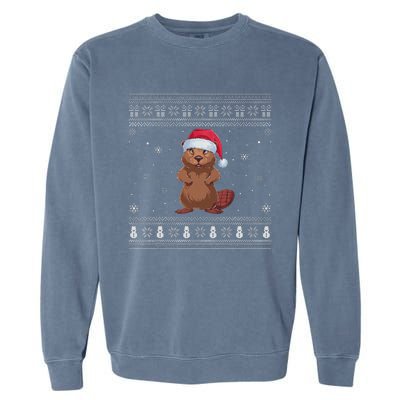 Beaver Loverssanta Ugly Xmas Sweater Garment-Dyed Sweatshirt