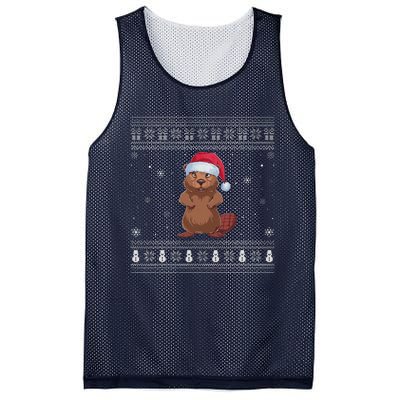 Beaver Loverssanta Ugly Xmas Sweater Mesh Reversible Basketball Jersey Tank