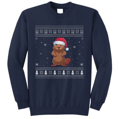 Beaver Loverssanta Ugly Xmas Sweater Tall Sweatshirt