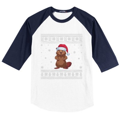 Beaver Loverssanta Ugly Xmas Sweater Baseball Sleeve Shirt