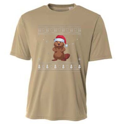 Beaver Loverssanta Ugly Xmas Sweater Cooling Performance Crew T-Shirt