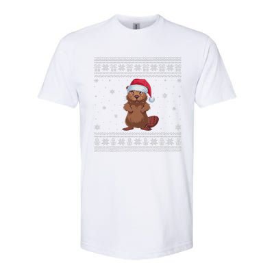 Beaver Loverssanta Ugly Xmas Sweater Softstyle CVC T-Shirt