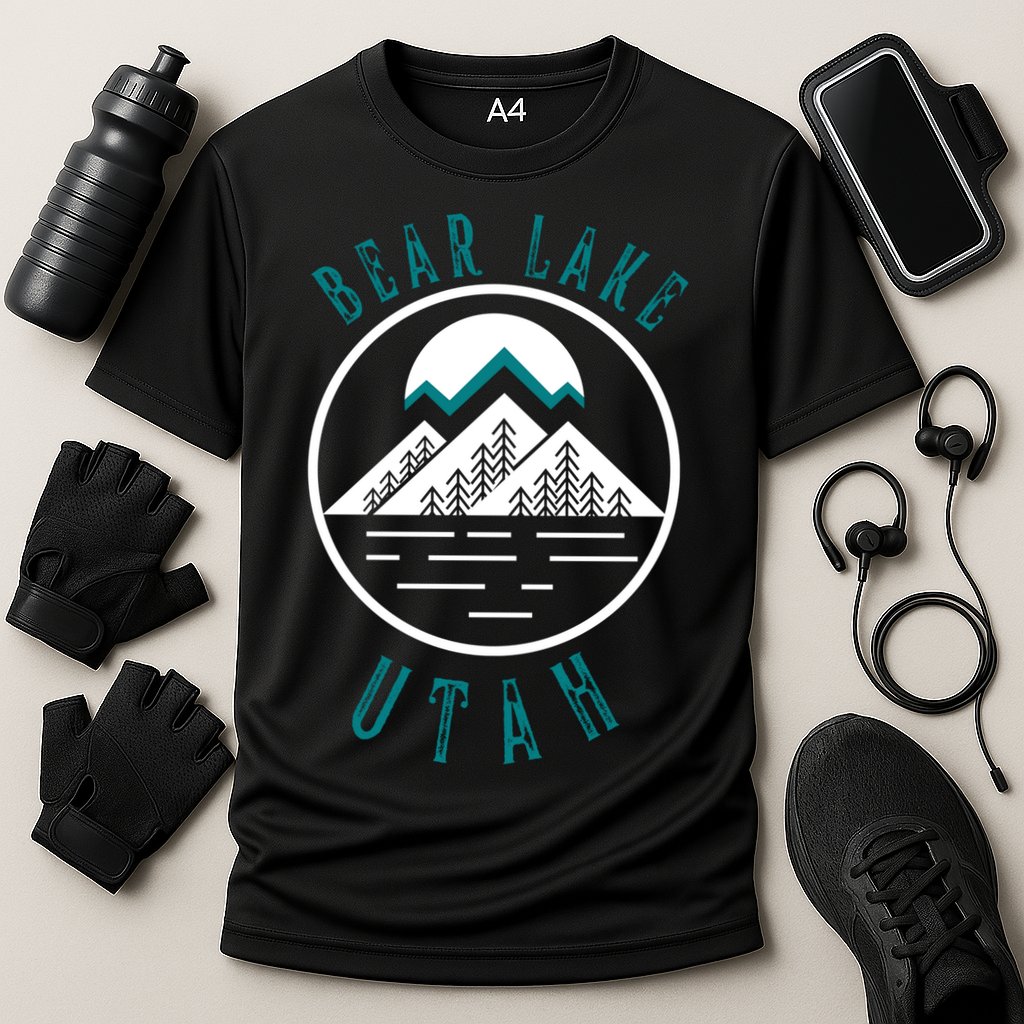 Bear Lake Utah Mountain Skiing Hiking Fishing Boating Meaningful Gift Cooling Performance Crew T-Shirt