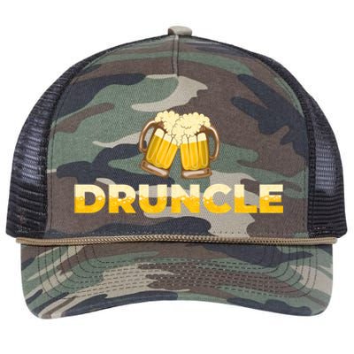 Beer Loving Uncle Druncle Funny Gift Retro Rope Trucker Hat Cap