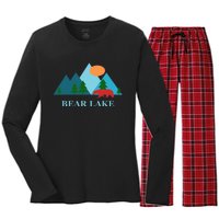 Bear Lake Utah And Idaho Vacation Souvenir Women's Long Sleeve Flannel Pajama Set 