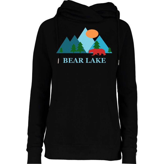 Bear Lake Utah And Idaho Vacation Souvenir Womens Funnel Neck Pullover Hood