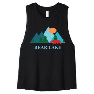 Bear Lake Utah And Idaho Vacation Souvenir Women's Racerback Cropped Tank