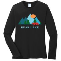 Bear Lake Utah And Idaho Vacation Souvenir Ladies Long Sleeve Shirt