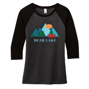 Bear Lake Utah And Idaho Vacation Souvenir Women's Tri-Blend 3/4-Sleeve Raglan Shirt