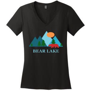 Bear Lake Utah And Idaho Vacation Souvenir Women's V-Neck T-Shirt