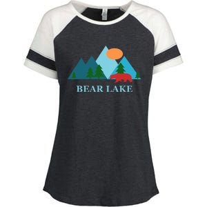 Bear Lake Utah And Idaho Vacation Souvenir Enza Ladies Jersey Colorblock Tee