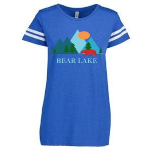 Bear Lake Utah And Idaho Vacation Souvenir Enza Ladies Jersey Football T-Shirt