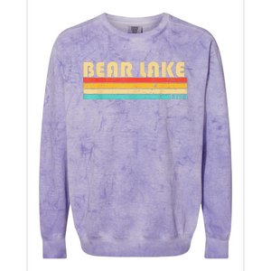 Bear Lake Utah Funny Fishing Camping Summer Colorblast Crewneck Sweatshirt