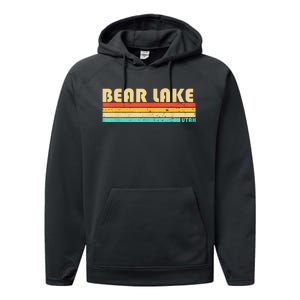 Bear Lake Utah Funny Fishing Camping Summer Performance Fleece Hoodie