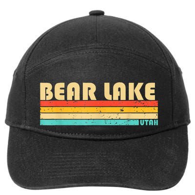 Bear Lake Utah Funny Fishing Camping Summer 7-Panel Snapback Hat