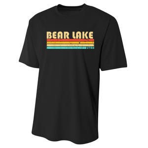 Bear Lake Utah Funny Fishing Camping Summer Performance Sprint T-Shirt