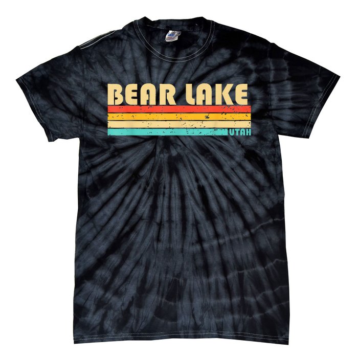 Bear Lake Utah Funny Fishing Camping Summer Tie-Dye T-Shirt