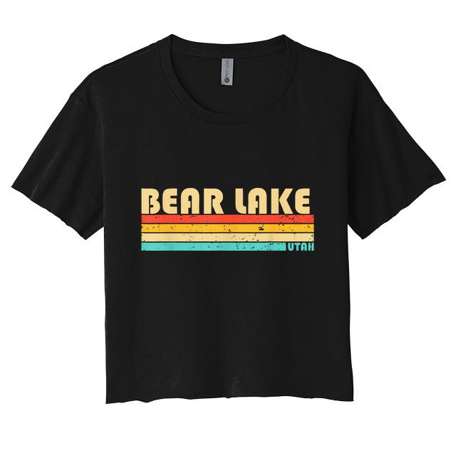 Bear Lake Utah Funny Fishing Camping Summer Crop Top