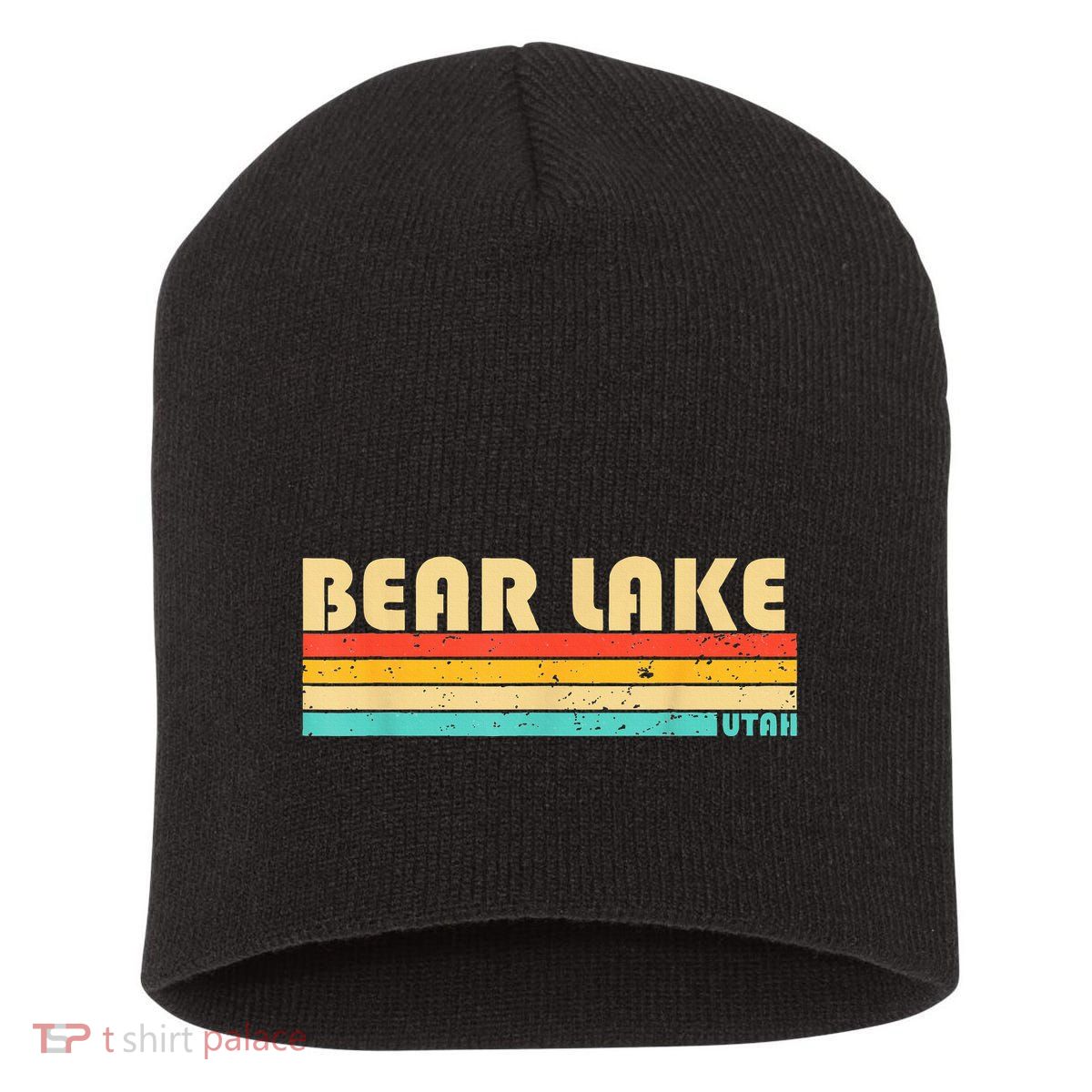 Bear Lake Utah Funny Fishing Camping Summer Short Acrylic Beanie