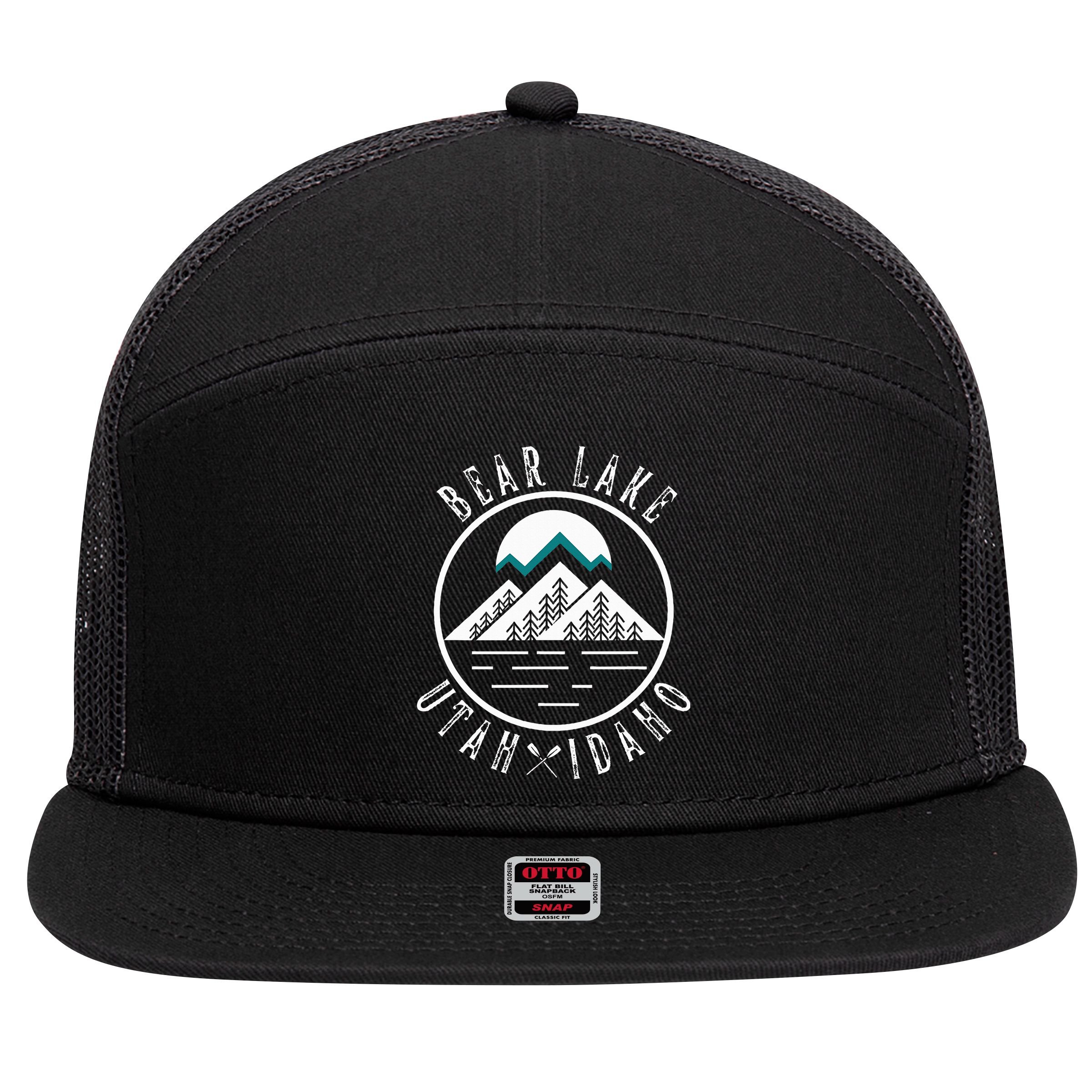 Bear Lake Utah Idaho Camping Boating 7 Panel Mesh Trucker Snapback Hat