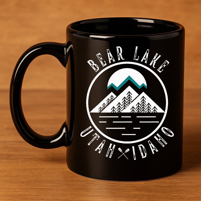 Bear Lake Utah Idaho Camping Boating 11oz C Handle Ceramic Mug