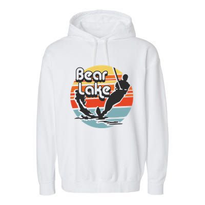 Bear Lake Utah Water Skiing Water Ski Garment-Dyed Fleece Hoodie