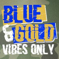 Blue & Gold Vibes Only Legacy Tie Dye Trucker Hat
