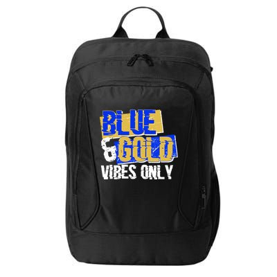 Blue & Gold Vibes Only City Backpack