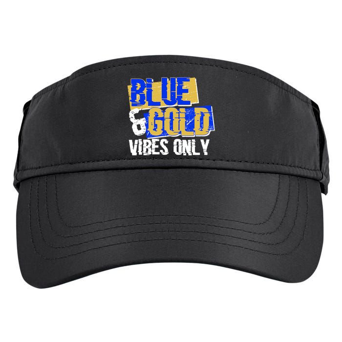 Blue & Gold Vibes Only Adult Drive Performance Visor