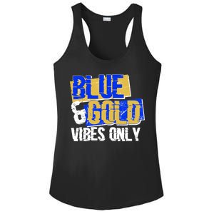 Blue & Gold Vibes Only Ladies PosiCharge Competitor Racerback Tank