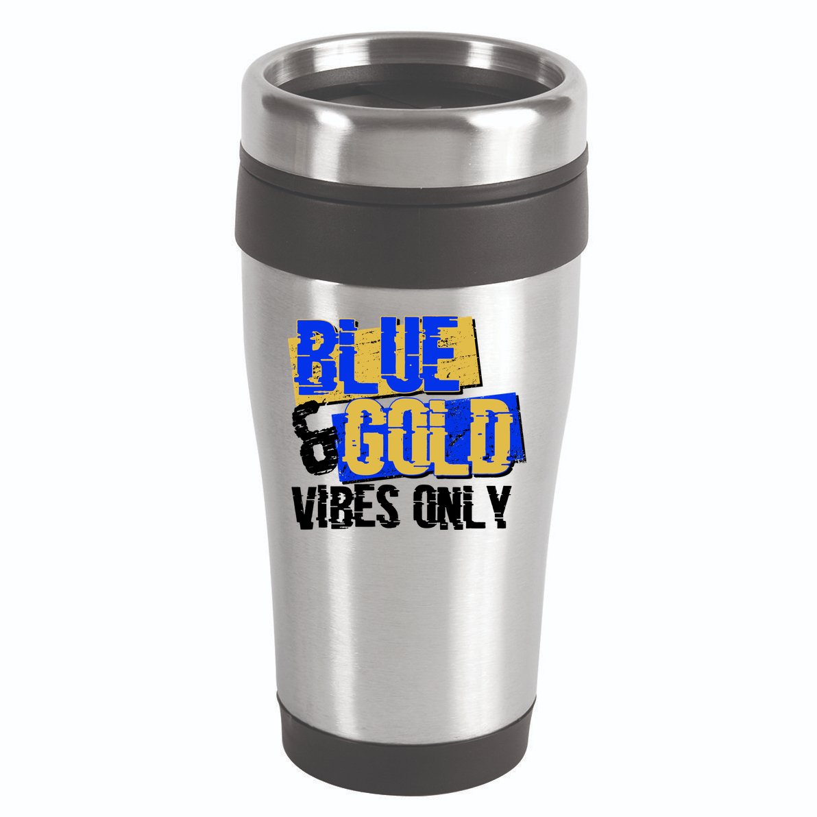 Blue & Gold Vibes Only 16oz Travel Tumbler