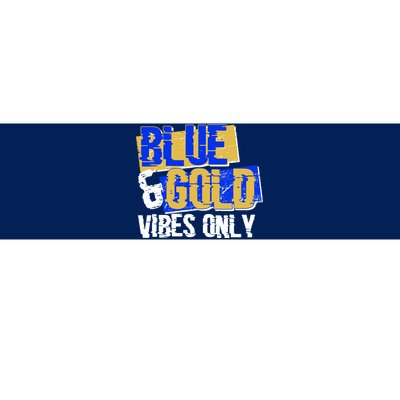 Blue & Gold Vibes Only Bumper Sticker