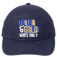 Blue & Gold Vibes Only 7-Panel Snapback Hat
