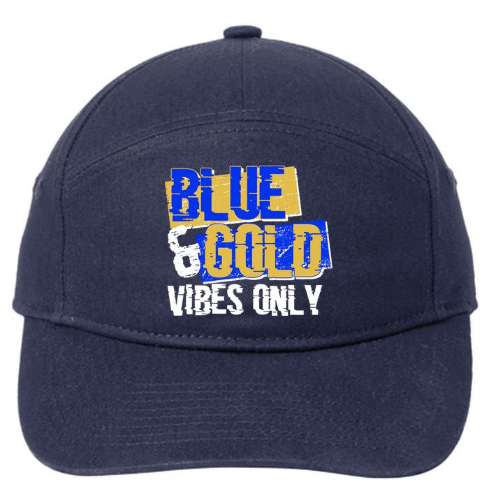 Blue & Gold Vibes Only 7-Panel Snapback Hat