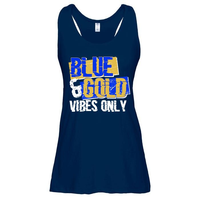 Blue & Gold Vibes Only Ladies Essential Flowy Tank