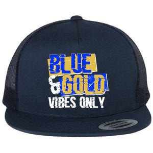 Blue & Gold Vibes Only Flat Bill Trucker Hat