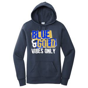 Blue & Gold Vibes Only Women's Pullover Hoodie