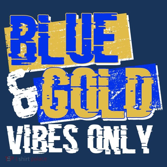 Blue & Gold Vibes Only Poster