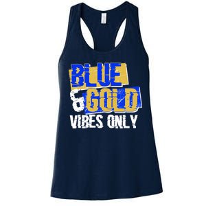 Blue & Gold Vibes Only Women's Racerback Tank