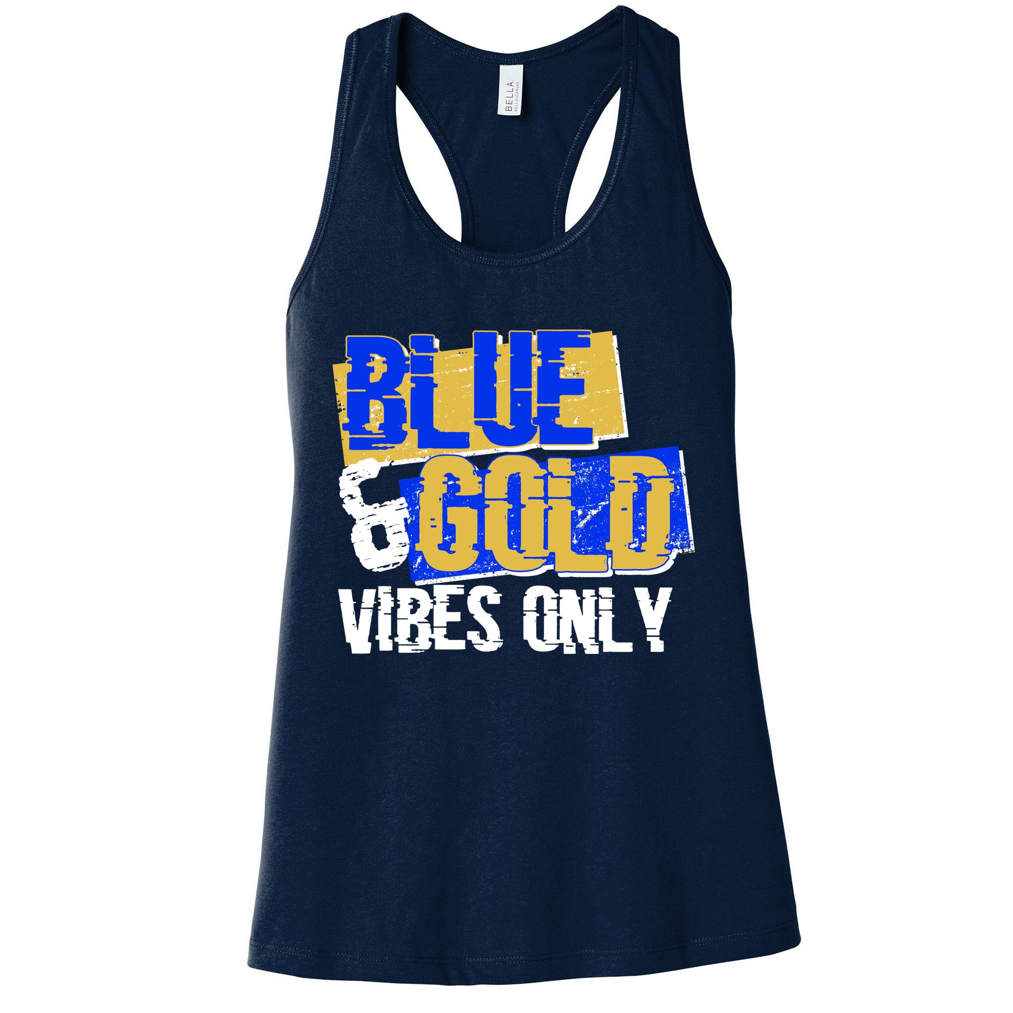 Blue & Gold Vibes Only Womens Tank Top
