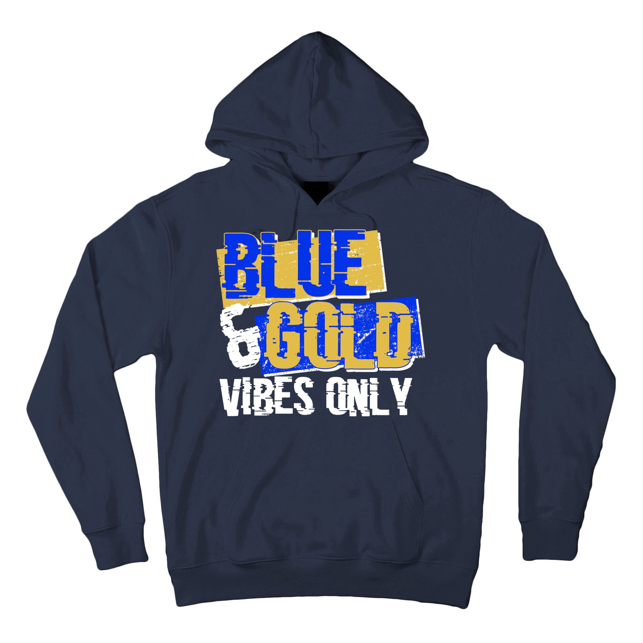 Blue & Gold Vibes Only Tall Hoodie