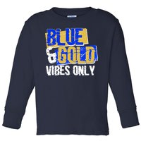 Blue & Gold Vibes Only Toddler Long Sleeve Shirt